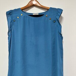LOFT Dressy Blouse, Blue (L)